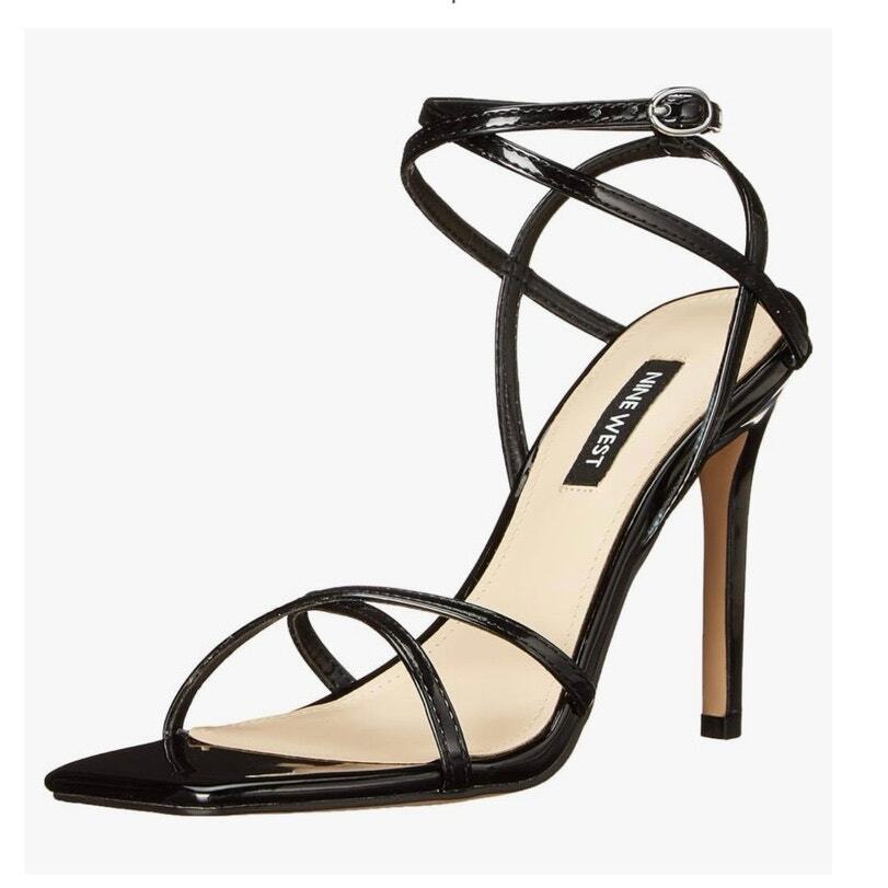 Nine West Women's Tidle Ankle Strap Sandal Black Size NWOB