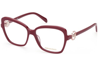 Emilio Pucci EP 5175 066 Red Plastic Cat Eye Optical Eyeglasses Frame 55-14-140