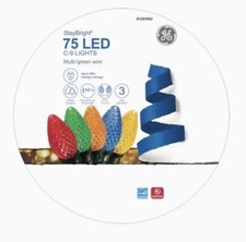 GE StayBright 75-Count 37-ft Constant Multicolor C9 LED Christmas String Light