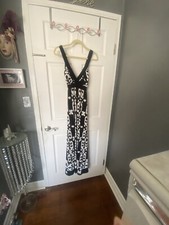 Ladies INC  International Concepts Summer Long Maxi Dress Medium Black White