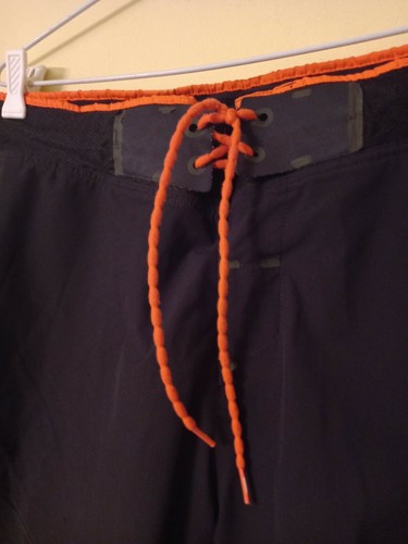 Quicksilver SZ 32 X 19 AG47 Black Orange Boardshort - Picture 11 of 12