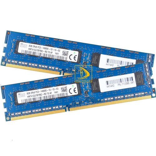 For SK Hynix 2x 8GB 2Rx8 DDR3 1866MHZ PC3-14900E ECC DIMM Desktop Memory RAM #WE - Picture 1 of 6