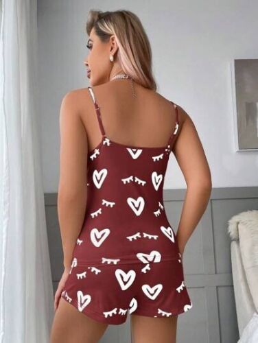 Ladies Women Lace Cami Vest Shorts Lingerie Pyjamas Set Pj Sleepwear UK Stock - Picture 14 of 72