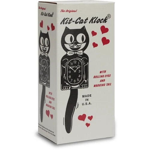 Classico Nero Kit Gatto Orologio, Venditore UK ! (Animale, Rétro, Felix, Klock , - Immagine 2 di 2