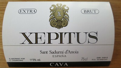 Wine labels SPAIN XEPITUS EXTRA BRUT Cava A Font labels