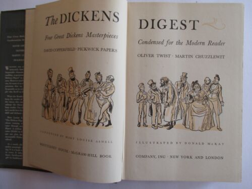 The Dickens Digest Anthology Hardcover Illus Donald McKay Vintage 1943 - Bild 3 von 4