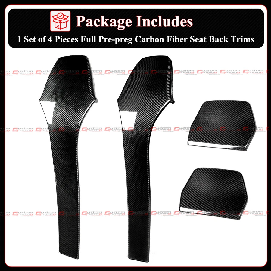 Отделка задней крышки сиденья из углеродного волокна для 15–20 BMW F80 M3 F82 M4 Preprepreg F+ R 4 шт.  - Изображение 4 из 4