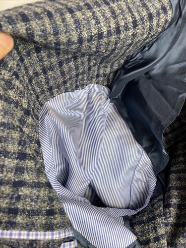 HACKETT (42R) Men’s BNWT Boucle Textured Tweed Check Sport Coat Jacket - Imagen 15 de 17