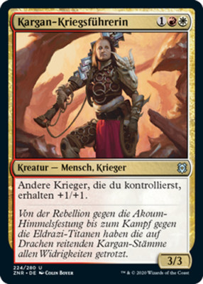 Magic the Gathering - Kargan-Kriegsführerin - ZNR-DE224 MtG NM