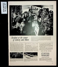 1944 Curtiss Wright Mfg Airplane Division Cyclone Plane Vintage Print Ad 38706