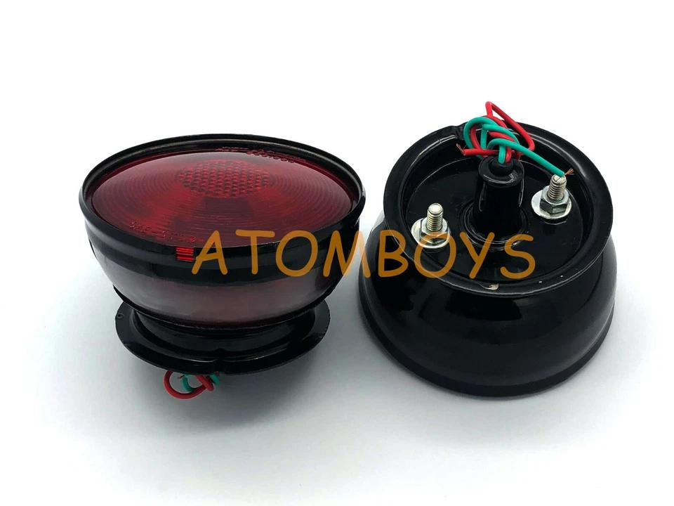 PARA JEEP CJ2A CJ3A CJ3B CJ5 CJ5A CJ6 LUCES TRASERAS SEÑAL ROJA Foto 4 de 4