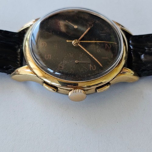 LYLO-CHRONOGRAPHE SUISSE-ANNI 50-VENUS 188-OVERSIZE (37 MM)-ANSE SAGOMATE-RARO - Imagen 5 de 24