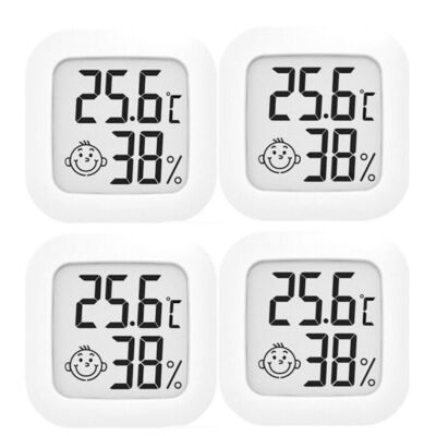 4x Digital Hygrometer Mini Thermometer Luftfeuchtigkeit Temperaturmesser Slim