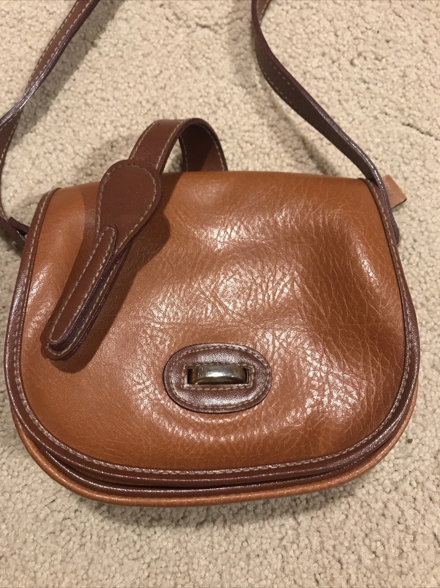 Petit Sac Bandoulière En Cuir Véritable Marron - Fermoir Boucle, Style Crossbody, Occasion Femme