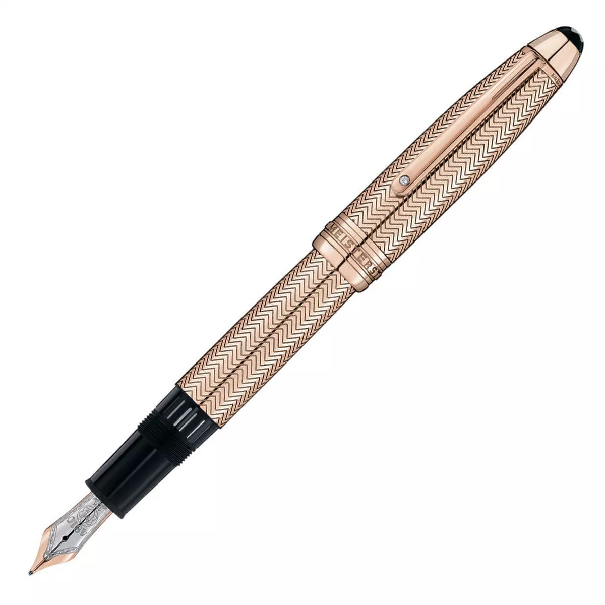 MONTBLANC 146 BARLEY 18K SOLID PURE ROSE GOLD Fountain Pen Diamond