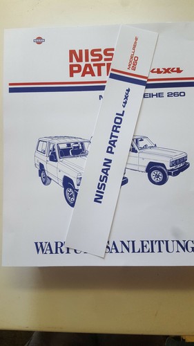 Workshop Manual Nissan Patrol 260 4x4 1986, 87, 88, 89, 90, 91, 92, 93, 94 - Picture 1 of 4