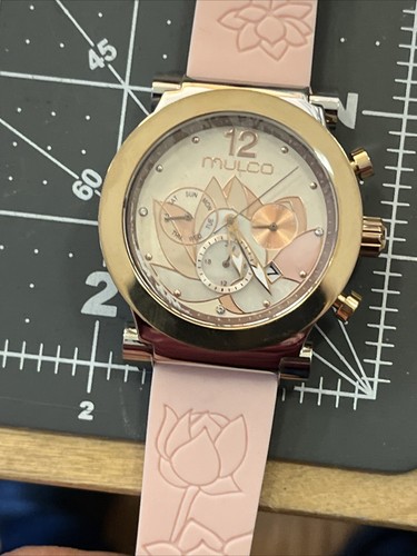 Mulco Watch Women's La Fleur Lotus W/ Mother Of Pearls/Swarovski new battery - Picture 11 of 14