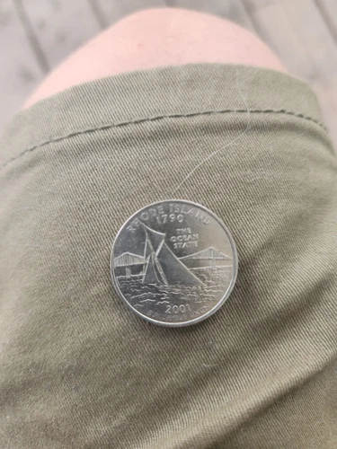 2001 Rhode Island Quarter Design 1 Troy Ounce Fine Silver 999 Round (SIL25C)