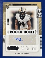 2021 Panini Contenders Rookie Ticket Auto #258 Kawaan Baker - Saints