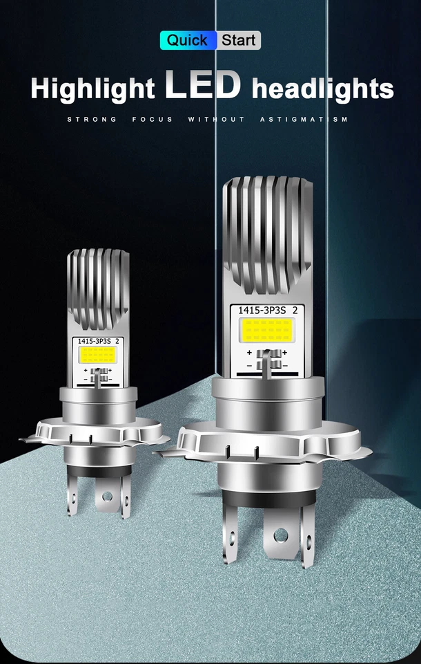 超亮 LED 灯泡适用于 Arctic 1997 - 2000 Panther 550 雪地摩托车: 高低 — 第 2/4 张图片