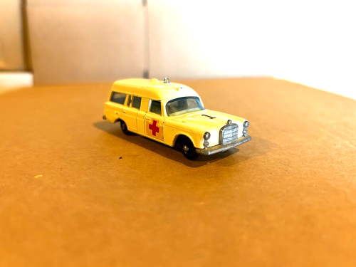 Matchbox #3d Mercedes Benz Binz Ambulance - White w/Red Cross Decals