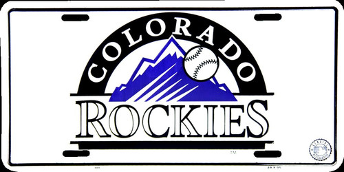 COLORADO ROCKIES CAR TRUCK TAG LICENSE PLATE EMBOSSED METAL SIGN MAN CAVE - Picture 5 of 5