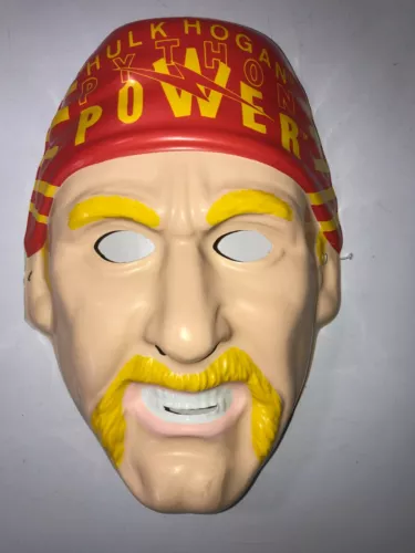 WWF Hulk Hogan 1991 Vintage Halloween Mask Python Power Hulkamania NEW