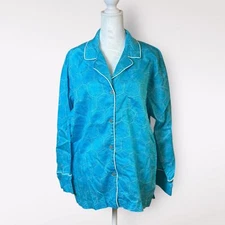 Natori Buy Fleur Blue Shell print PJ pajama top size M