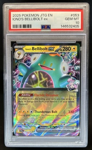 2025 Pokemon Journey Together Iono's Bellibolt ex #053/159 PSA 10 GEM MINT