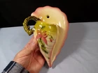 Hull Pottery Pink & Green Woodland Wall Pocket Vase W13 - 7 1/2"