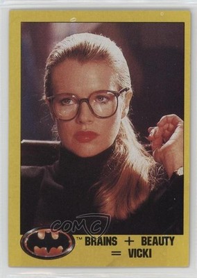 1989 Topps Batman Kim Basinger Vicki Vale Brains + Beauty = Vicki #222 17vm