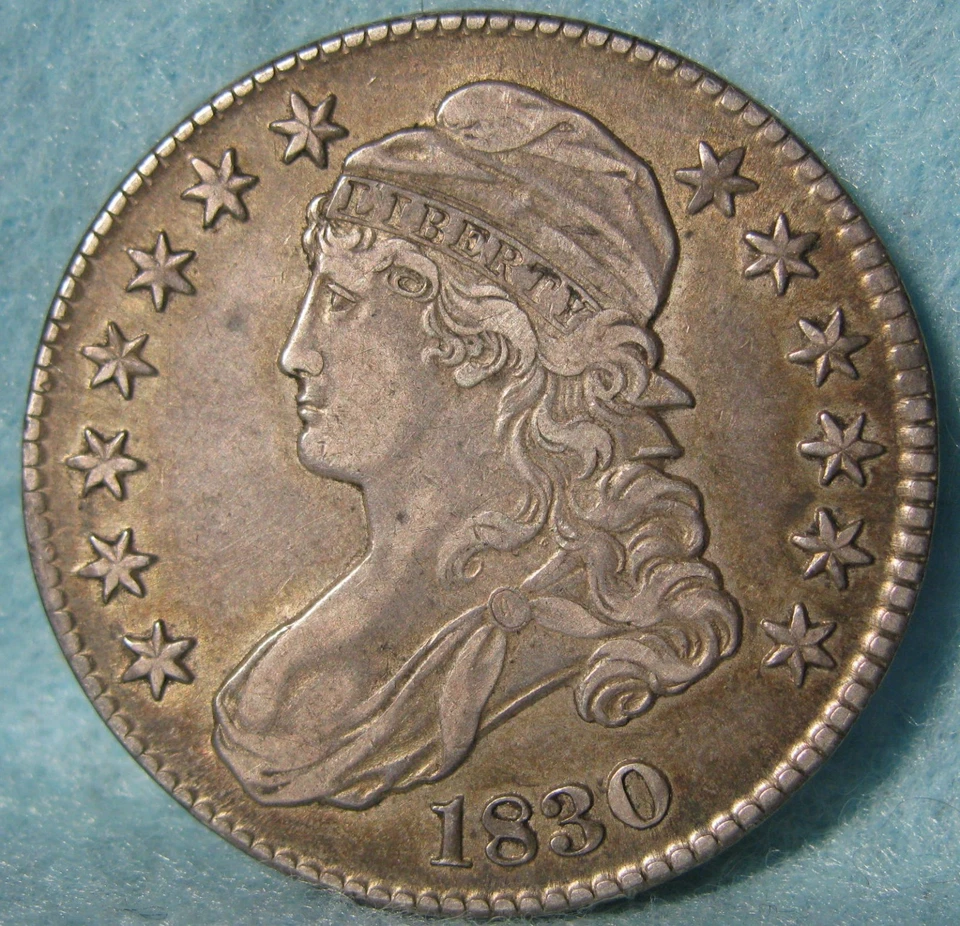 1830 Lettered Edge Capped Bust Silver Half Dollar High Grade US Coin #655 - Image 3 of 4