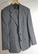 Wolsey Men’s Grey 2-Piece Suit 42R 38W/29L Trevira Wool Blend Lined