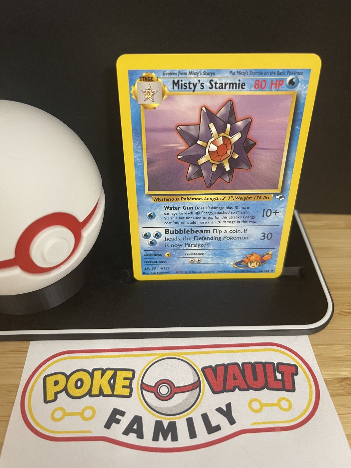 Pokemon Misty's Starmie #56/132 Gym Heroes WOTC Unlimited NM