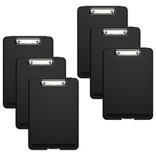 Clipboard with Storage 6 Pack, 8.5 x 11 Storage Clip Board with Low Profile C...