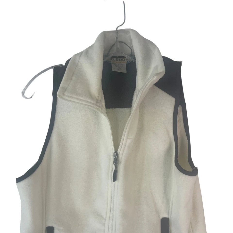 Chaleco polar gris crema talla pequeña 10.000 Above Sea Level para mujer Foto 2 de 4