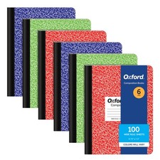 Composition Notebooks, 6 Pack, Cover Colors Vary, Wide Ruled Paper, 9-3/4 x 7...