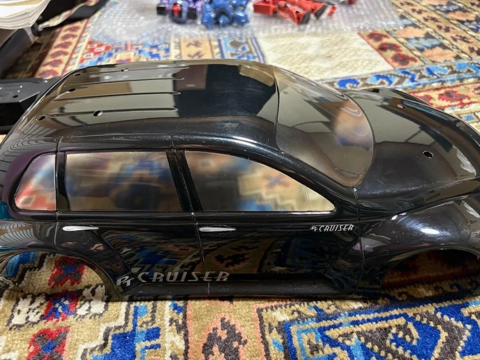 Chrysler PT Cruiser RC Car Body Shell Only 1:10 Black All Painted PRO LINE - Image 3 of 4
