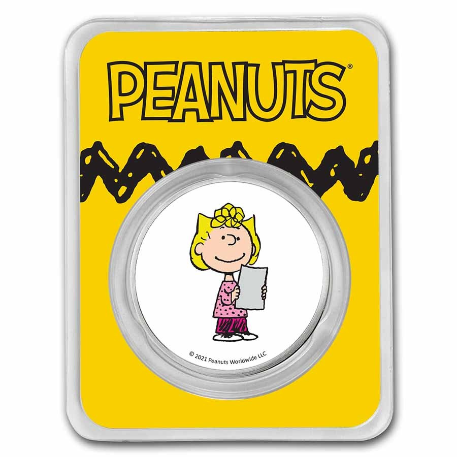 Peanuts® Sally Brown 1 oz Colorized Silver Round | eBay