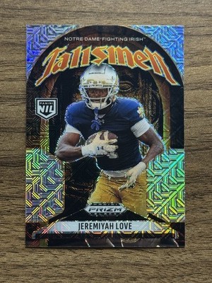Jeremiyah Love Talismen Mojo Prizm /25 - 2025 Panini Prizm Black Notre Dame