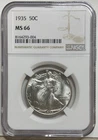 1935 Walking Liberty Silver Half Dollar NGC MS66 - High Grade Lustrous Wonder!