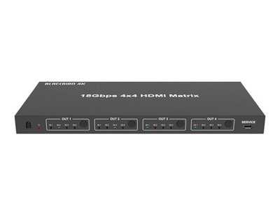 Monoprice 4K 4x4 HDMI Matrix 18Gbps 4K@60Hz YCbCr 4:4:4 4K to 1080p Downscaler