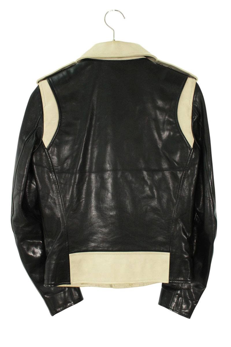 Giacca da cavaliere Saint Laurent Paris in pelle bicolore taglia 42 usata