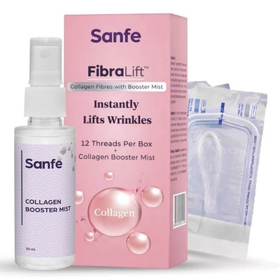 Sanfe FibraLift Collagen Fibre with Booster Mist 12 Thread + 50 ml Skin Smoothig