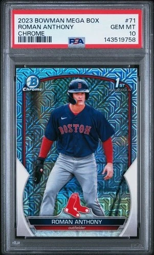 Roman Anthony 2023 Bowman Mega Box #BCP-71 Chrome Prospect 1st PSA 10 Gem Mint