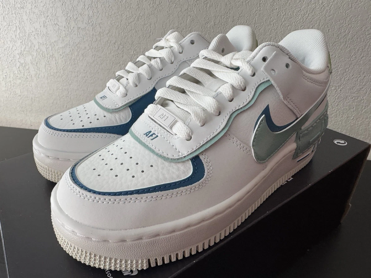 NIKE　AIR FORCE１SHADOW　23.5センチ Nike Air Force 1 Shadow White Industrial Blue Teal W for sale | eBay
