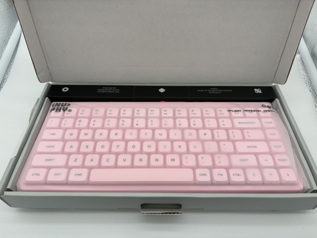 Nuphy Node75 Low Profile - Hot Swappable, RGB Backlit, Blush Nano