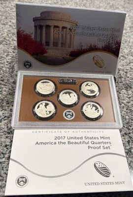 2017 ATB  U.S. Mint Clad Proof Quarter Set - Complete OGP & COA 051910