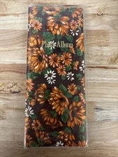 Vintage Floral Photo Album Mod Satin 60s 70s Square Photos Hong Kong