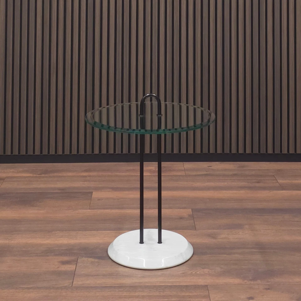 Cattelan Italy | Vico Magistretti | Othello Beistelltisch | Marmor Glas Vintage - Bild 2 von 4